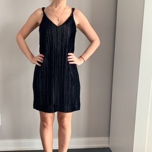 Velvet little black dress